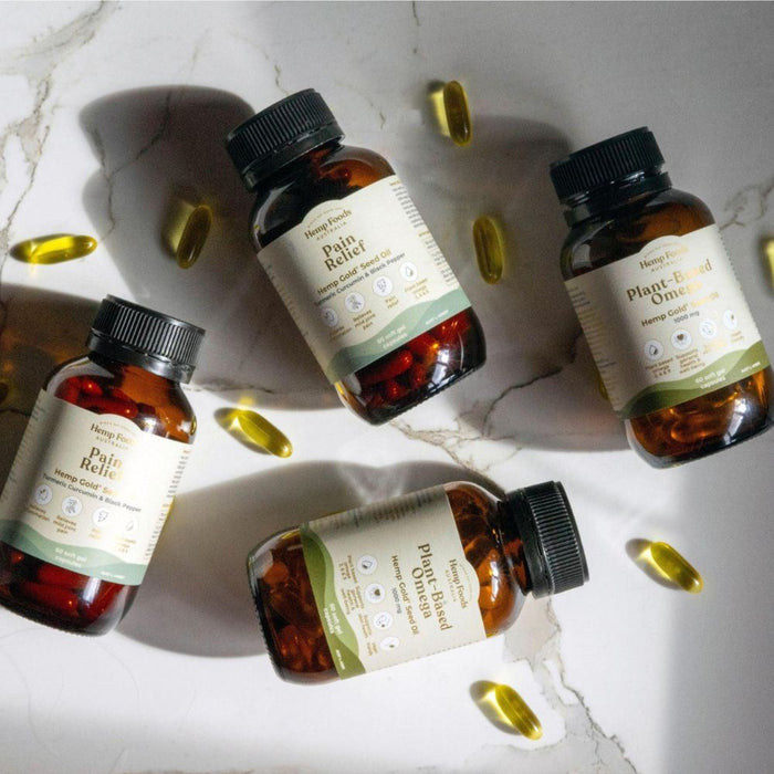 Hemp Foods Australia Plant-Based Omega Hemp Seed Oil Capsules (60 Caps)