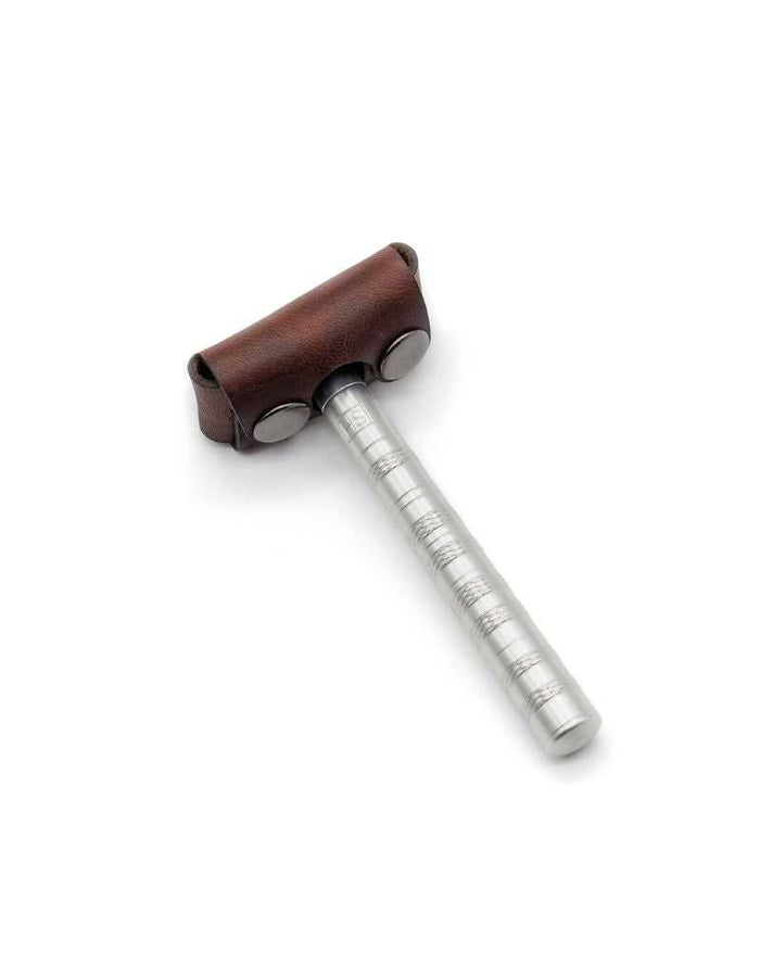 Henson razor head cover in brown leather