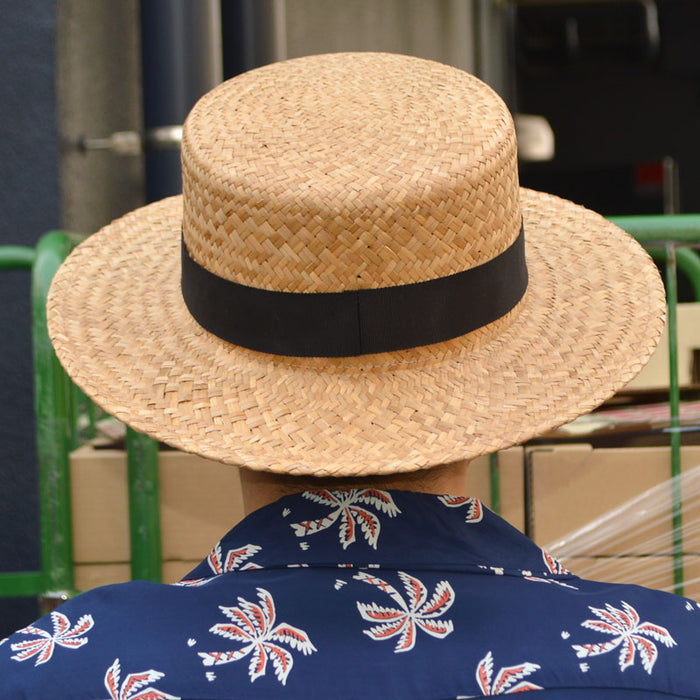 HIGHER "HO24002" YELLOW STRAW BOATER