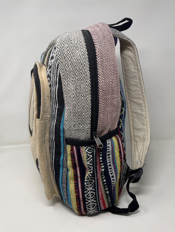 Himalayan All Natural Handmade Pure Hemp Laptop Large Backpack for Men or Women