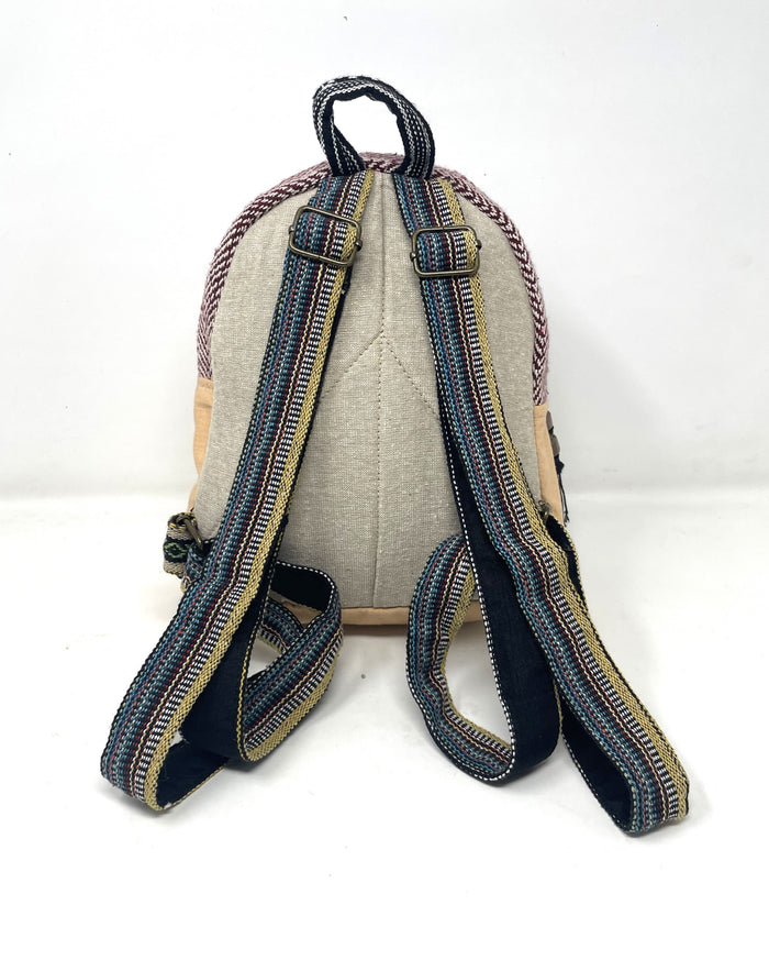 Himalayan Pure Hemp Mini Backpack with Tassels