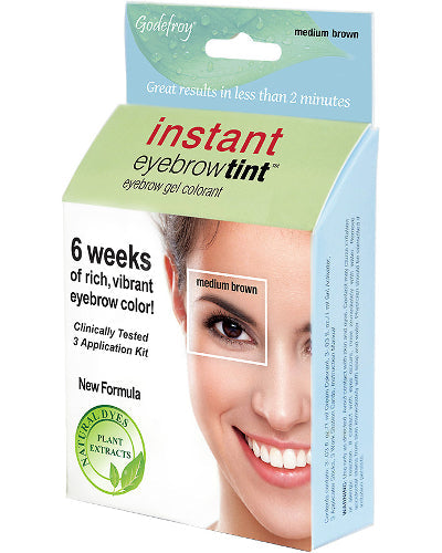 Instant Eyebrow Tint Medium Brown 3 Application Kit