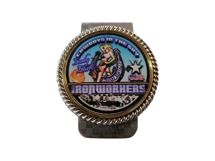 Ironworkers Lady Luck Money Clip #BW-MC-LL