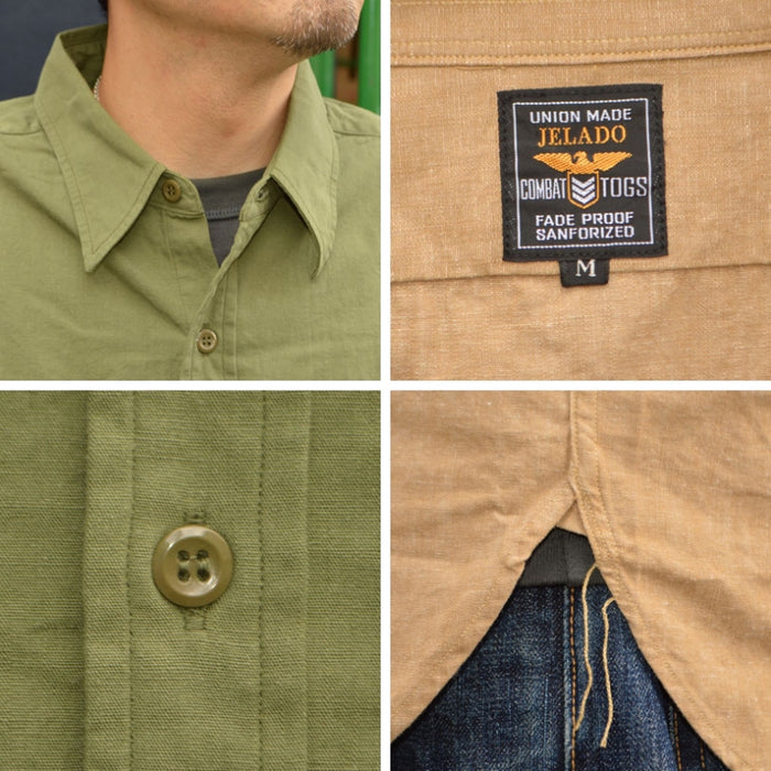 JELADO "CT21114B" S/S Officer Shirt PW Stencil Custom