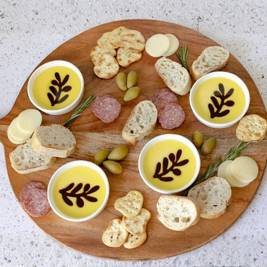 JF4010 Olive Oil & Balsamic Set of 4 Dipping Plates