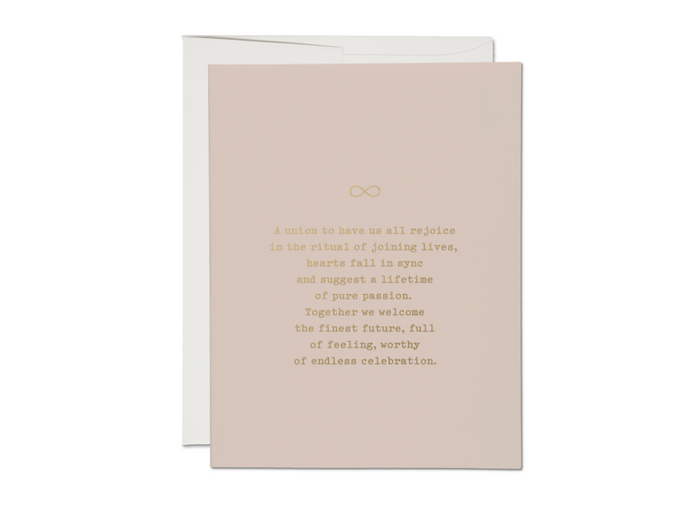 Joining Lives Foil Wedding Card