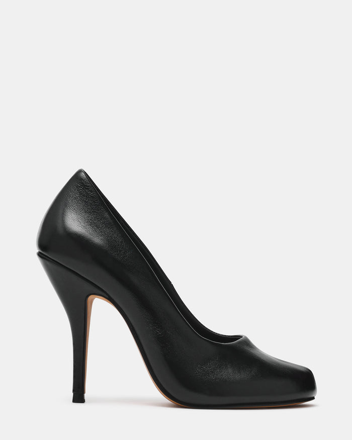 JULIETTE Black Leather Split Toe Tabi Women's Heels | Steve Madden