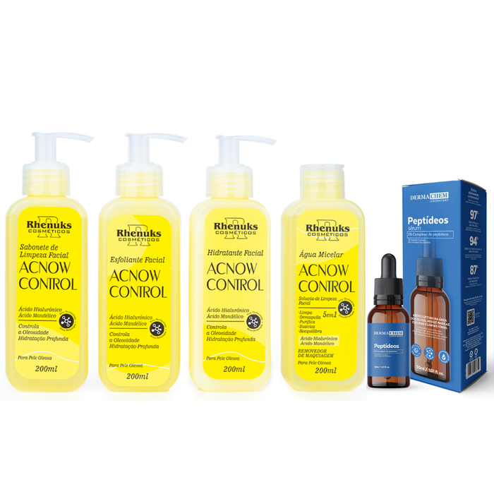 Kit Skincare Acnow Control + Sérum Peptídeos