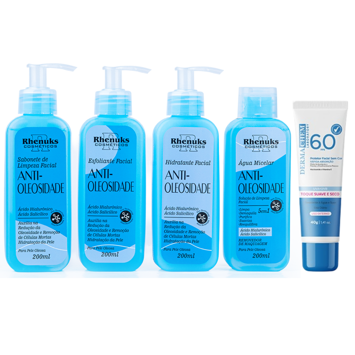 Kit Skincare Anti-Oleosidade + Protetor Solar FPS 60 Dermachem