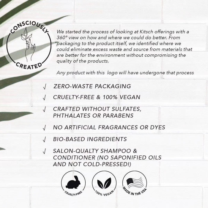 The pink KITSCH - CASTOR OIL SHAMPOO BAR is 3.2 oz (91g) of eco-friendly, color-safe, pH-balanced, vegan, and plastic-free hair care. Ideal for those seeking balance and sustainability with its "Nourishing Solid Shampoo" label for a well-balanced scalp.
