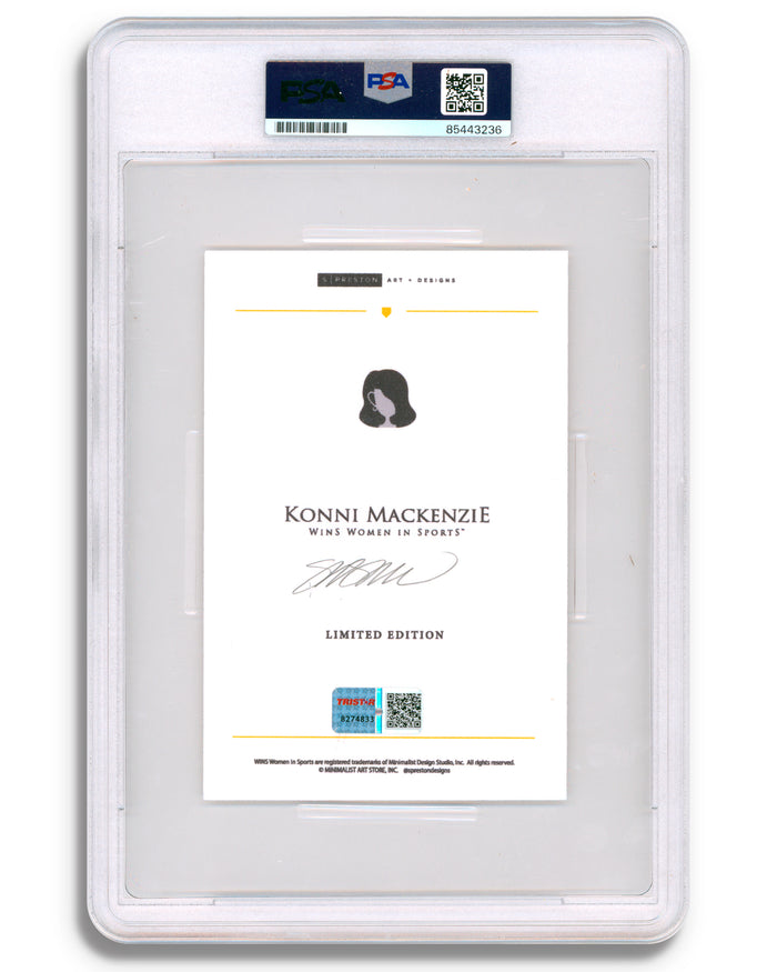 Konni Mackenzie Autographed by Mia Hamm- Art Slab - PSA NM-MR 8