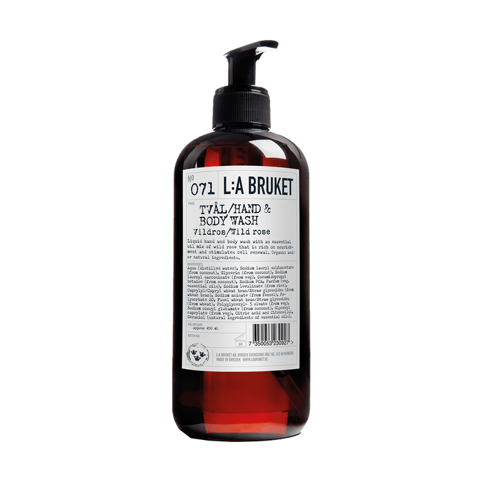 L:A BRUKET 071 Hand & Body Wash Wild Rose 450ml