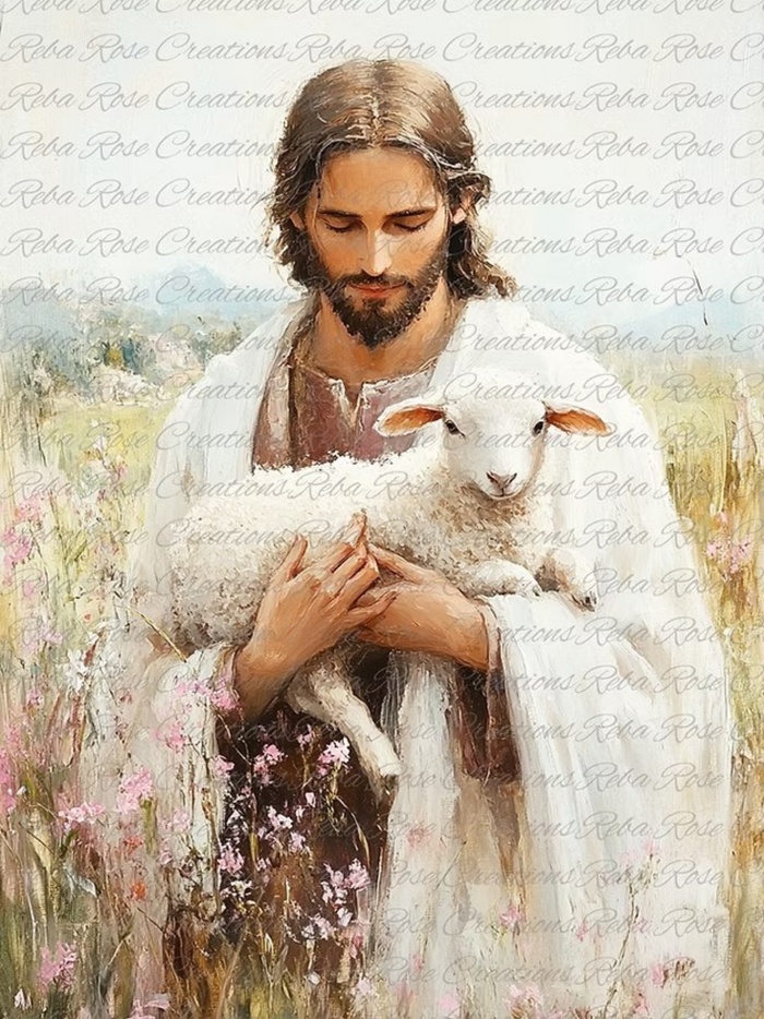 Lamb of God Rice Paper by Reba Rose Creations