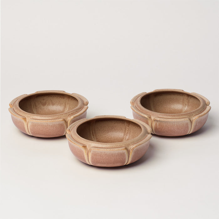 Large Flower Dish, Hazelnut