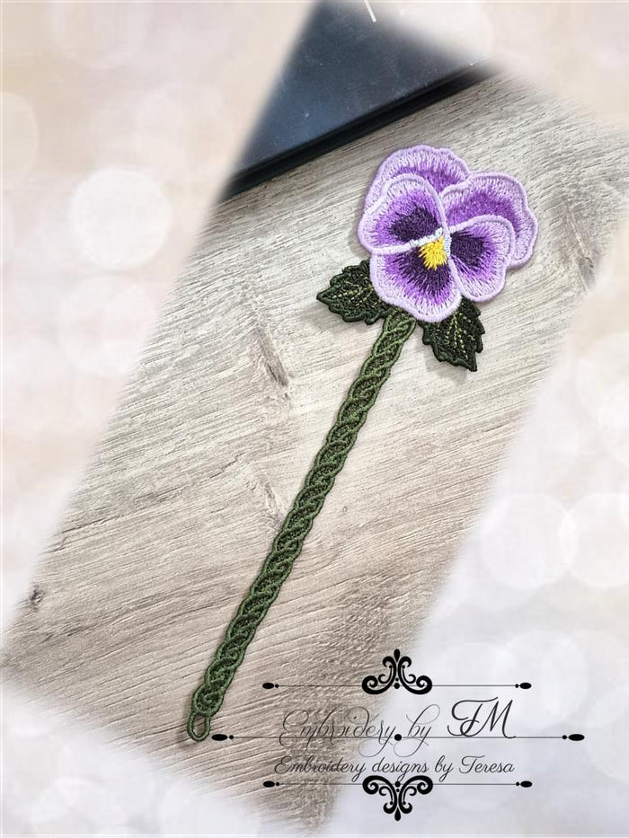 Large set Bookmark flowers TM / 5x7 hoop
