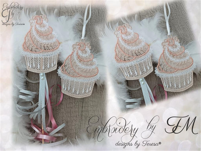 Large set Cupcakes FSL/4x4 hoop/two variations