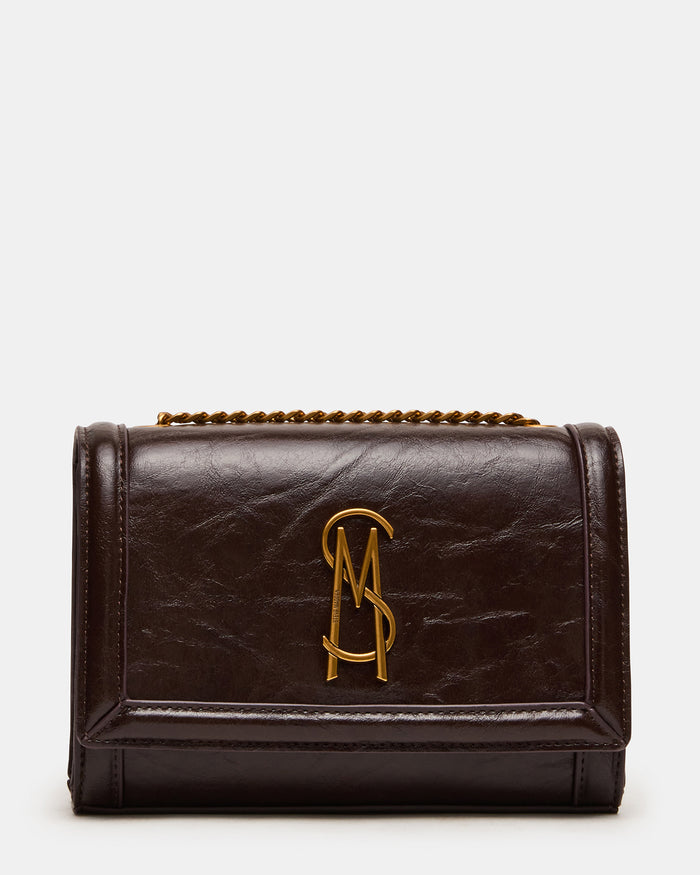 LARISAL Bag Chocolate Chain Crossbody Shoulder Strap Handbag | Steve Madden