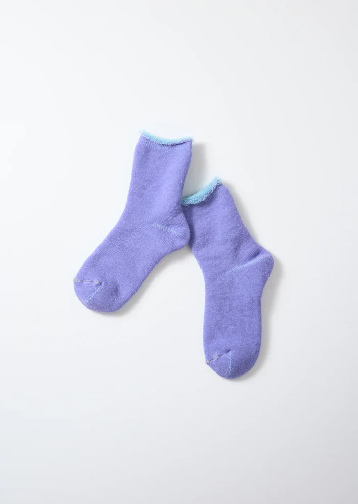 Lavender Kid's Double Face Merino Pile Socks