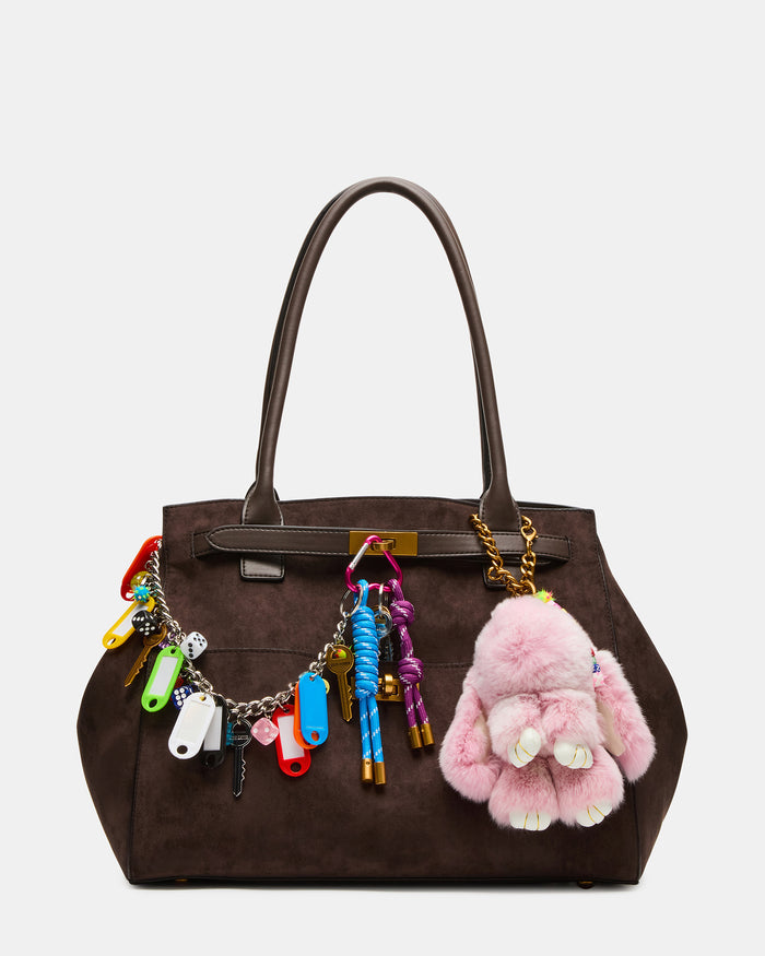LEILANI Chocolate Charms Expandable Tote Handbag | Steve Madden
