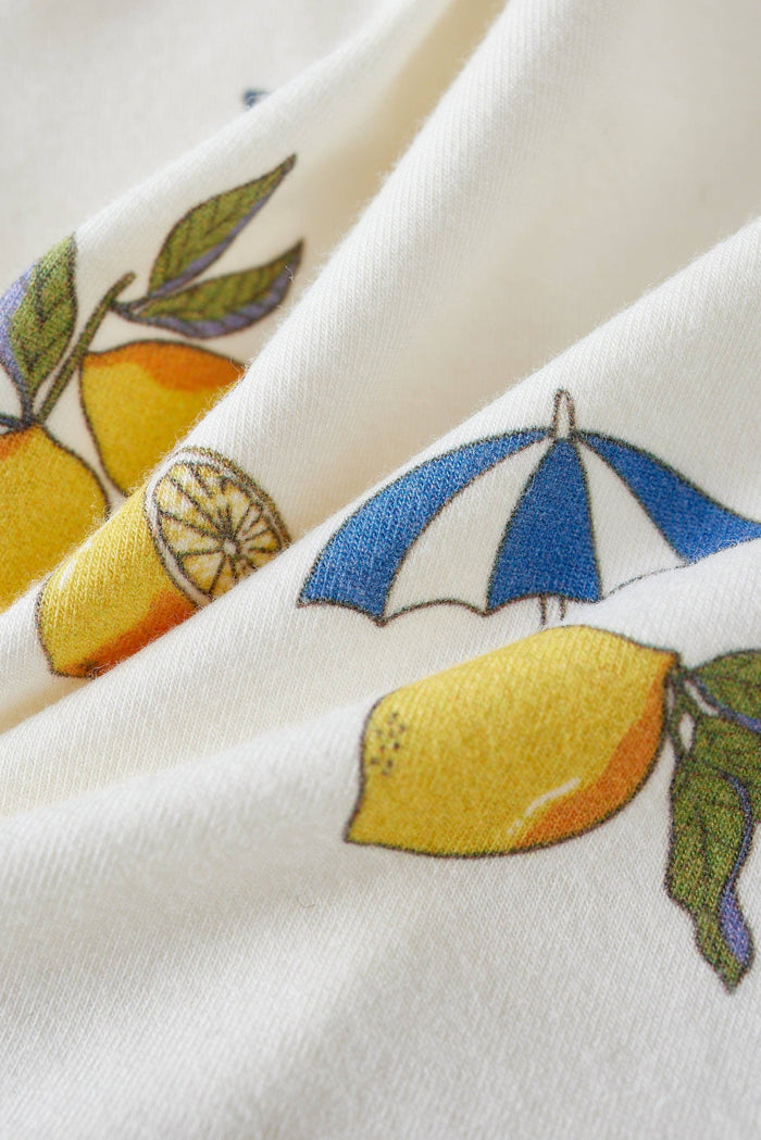 Lemon Organic Short-Sleeve Kimono Onesie