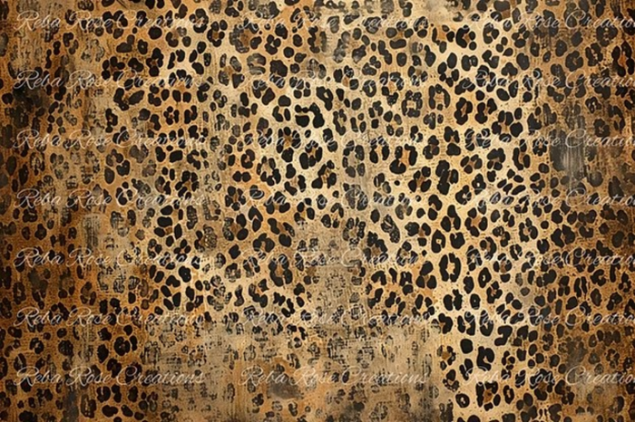 Leopard Print Rice Paper by Reba Rose Creations