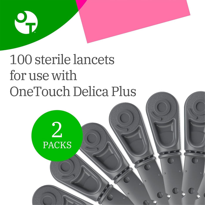 LifeScan OneTouch Delica Plus Lancets, 30 Gauge, 100 Count - 02401103-Box - LL Medico
