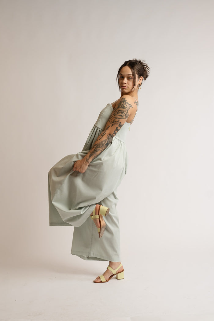 Light Mint Seersucker Full Jumper