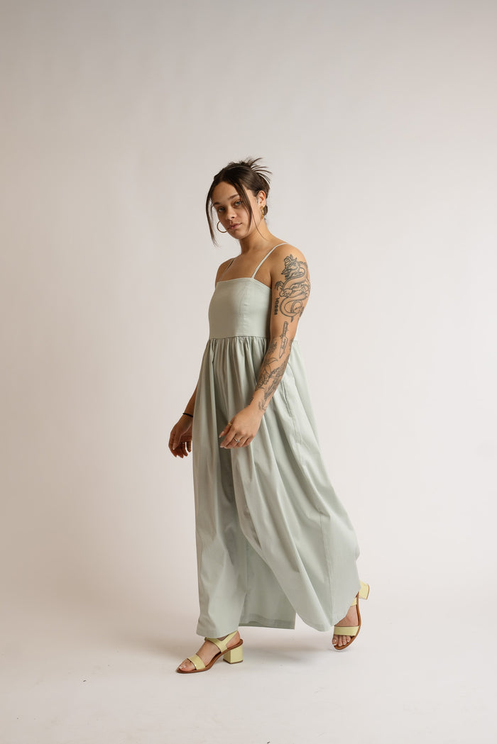 Light Mint Seersucker Full Jumper
