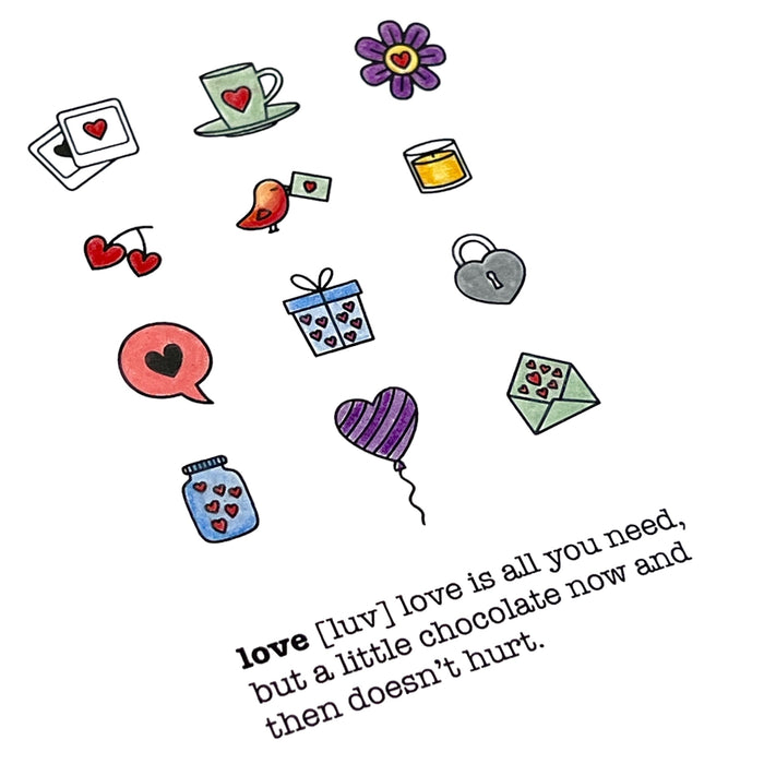 List Builder - Mini Icons - Love 3x3 Stamp Set