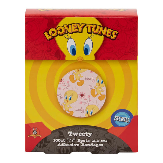 Dukal Looney Tunes Stat Strip Adhesive Spot Bandage, 7/8-Inch Round