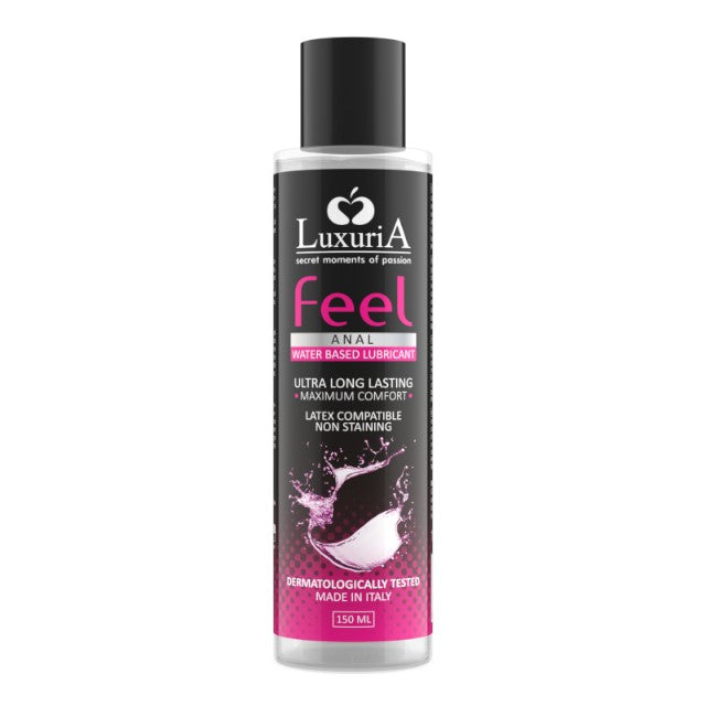 Lubrifiant anal LUXURIA Feel Anal, pe bază de apă, cu efect de lungă durată, testat dermatologic, 150 ml