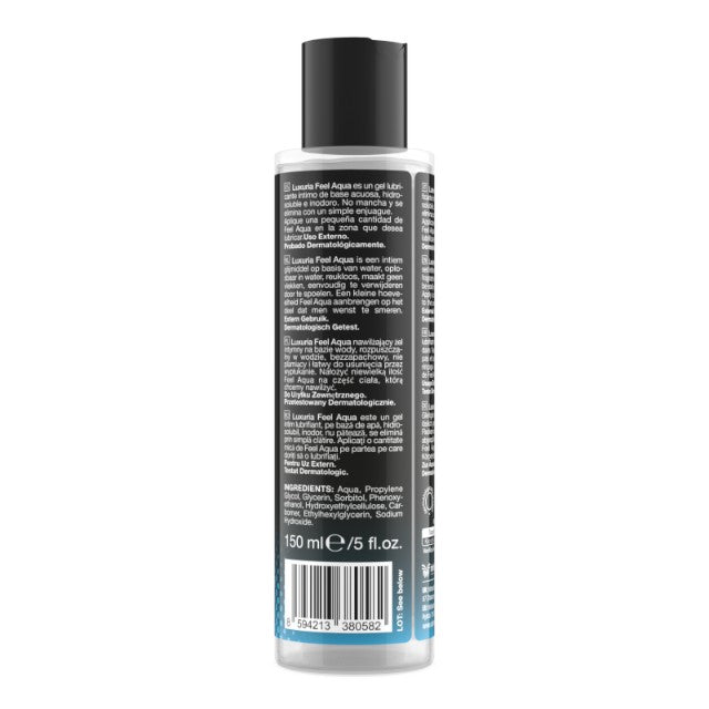 Lubrifiant LUXURIA Feel Aqua, pe bază de apă, cu efect de lungă durată, testat dermatologic, 150 ml