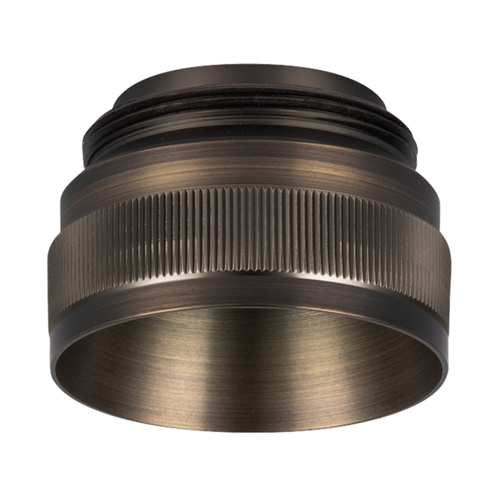 Luxe Bezel Bronze decorative accent ring with a knurled bronze finish, designed to add texture and detail to Luxe Cylinder lighting fixtures.