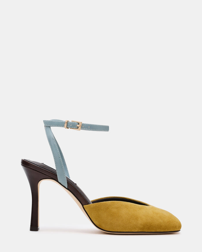 LYSANDRA Olive Multi Peep Toe Women's Heel | Steve Madden