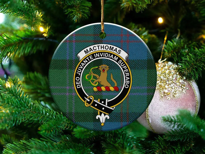 Clan Macthomas Family Crest Christmas Ornament