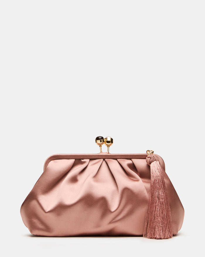 MARISOL Pink Kiss-Lock Crossbody Clutch Handbag | Steve Madden