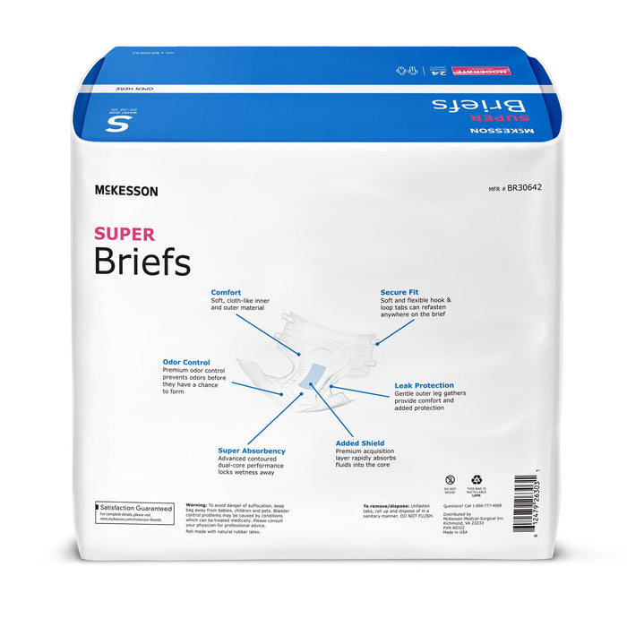 McKesson Adult Briefs, Super - BR30646-Pack - LL Medico