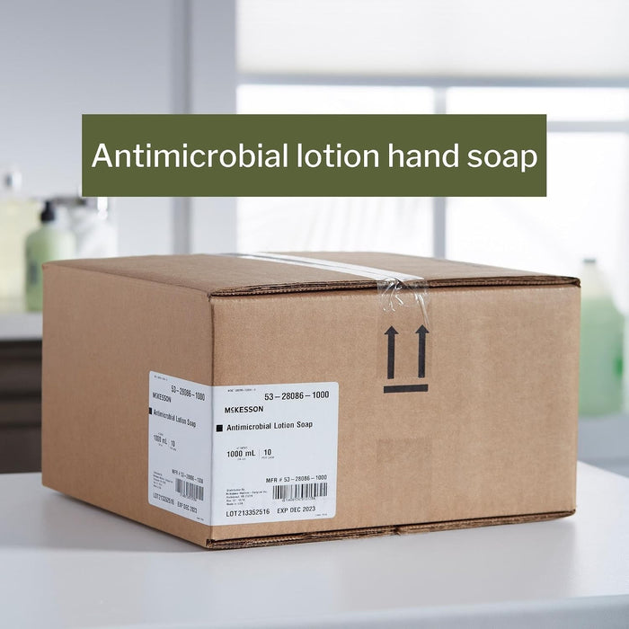 McKesson Antimicrobial Lotion Soap with Aloe, Herbal Scent, 1,000 mL Refill Bag