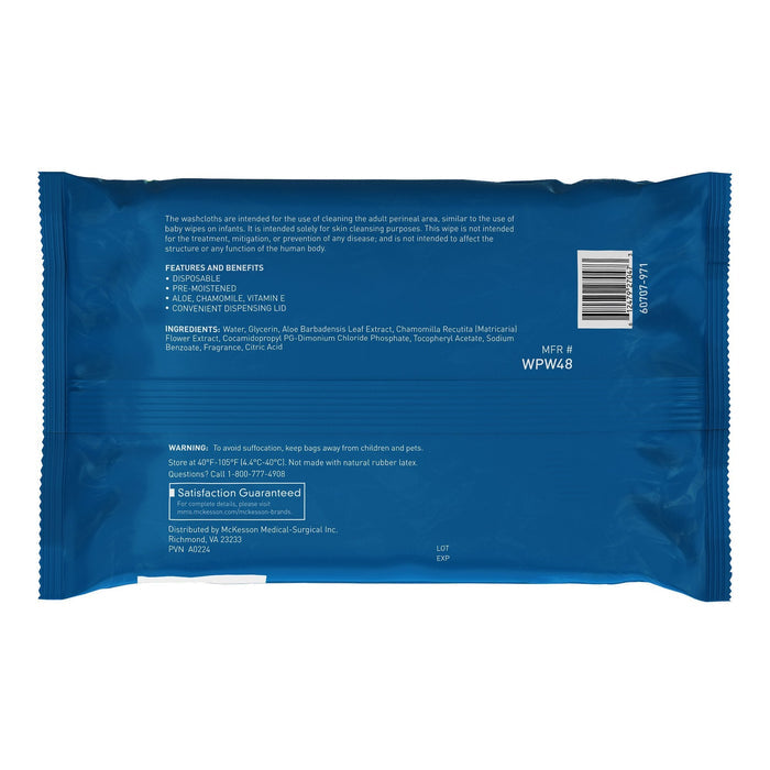 McKesson Disposable Washcloths w/ Aloe, Fresh Scent - WPW48-Pack - LL Medico