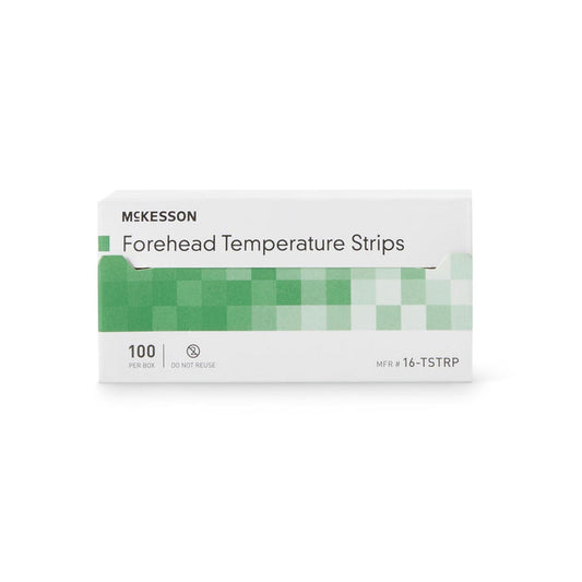 McKesson Forehead Thermometer Strip, 94 to 104 F, 100 Count - 16-TSTRP-Box - LL Medico