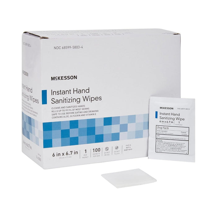 McKesson Instant Hand Sanitizing Wipes, 6" x 6.7"
