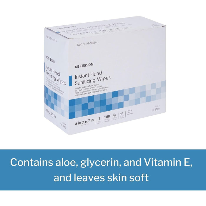 McKesson Instant Hand Sanitizing Wipes, 6" x 6.7"