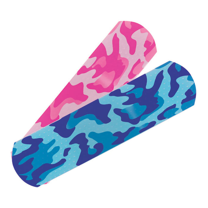 McKesson Kids Kid Design (Blue / Pink Camo) Adhesive Strip, 3/4 x 3 Inch