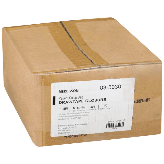 McKesson PULL-TITE Respiratory Set-Up Bag, Clear, 12" x 16" - 03-5030-Single - LL Medico