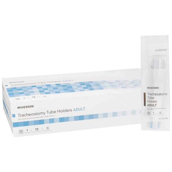 McKesson Tracheostomy Tube Holder, One Size Fits Most, 10 Count - 16-240-Single - LL Medico
