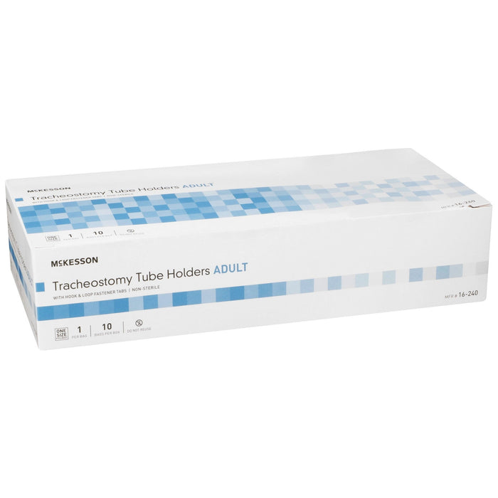 McKesson Tracheostomy Tube Holder, One Size Fits Most, 10 Count - 16-240-Single - LL Medico