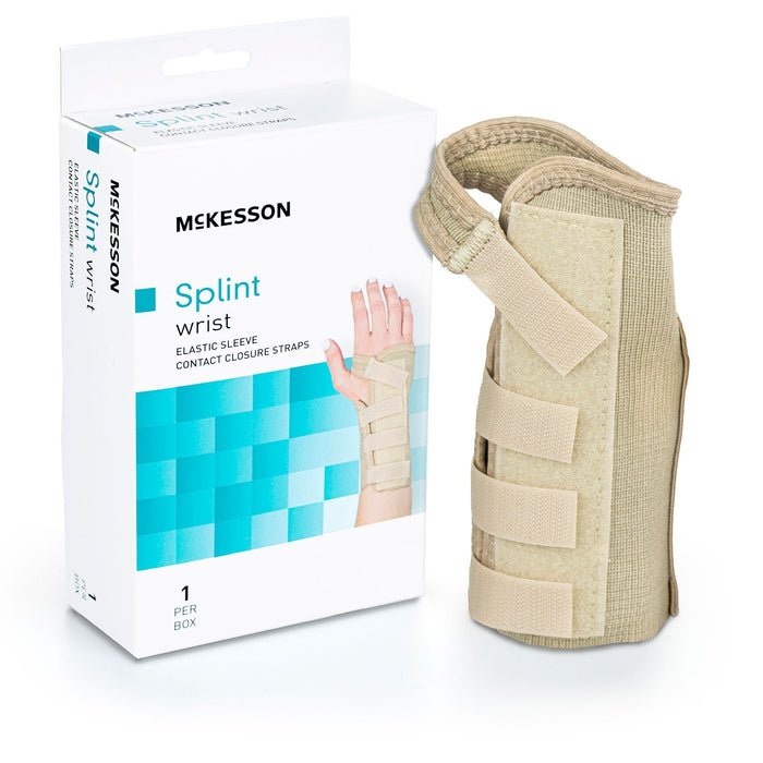 McKesson Wrist Brace, Low Profile, Contoured, Right Hand, Beige - 155-79-87072-Single - LL Medico