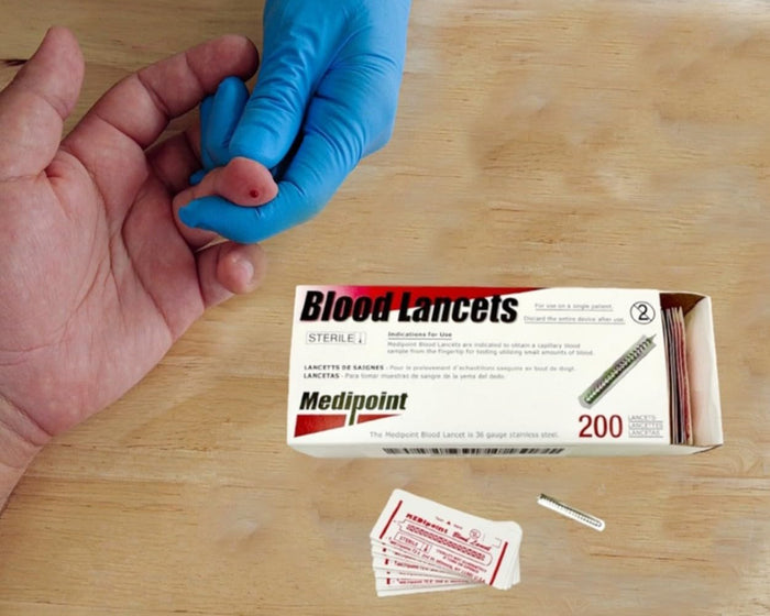 MEDIpoint Stainless Steel Lancets, 200 Count - 19570-Box - LL Medico