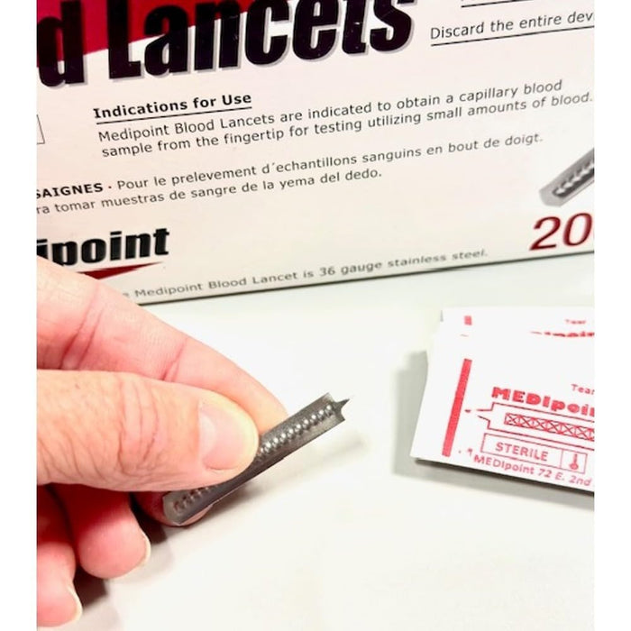 MEDIpoint Stainless Steel Lancets, 200 Count - 19570-Box - LL Medico