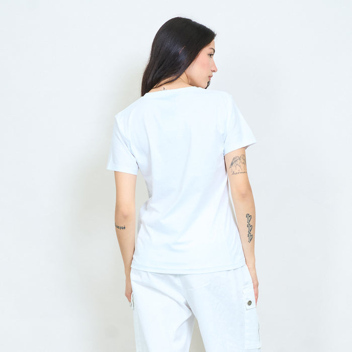 Mediterranean vacation graphic cotton t-shirt wholesale